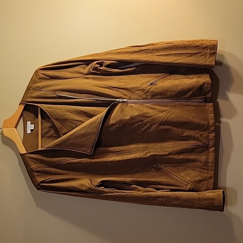 J.Jill faux suede moto jacket size medium
